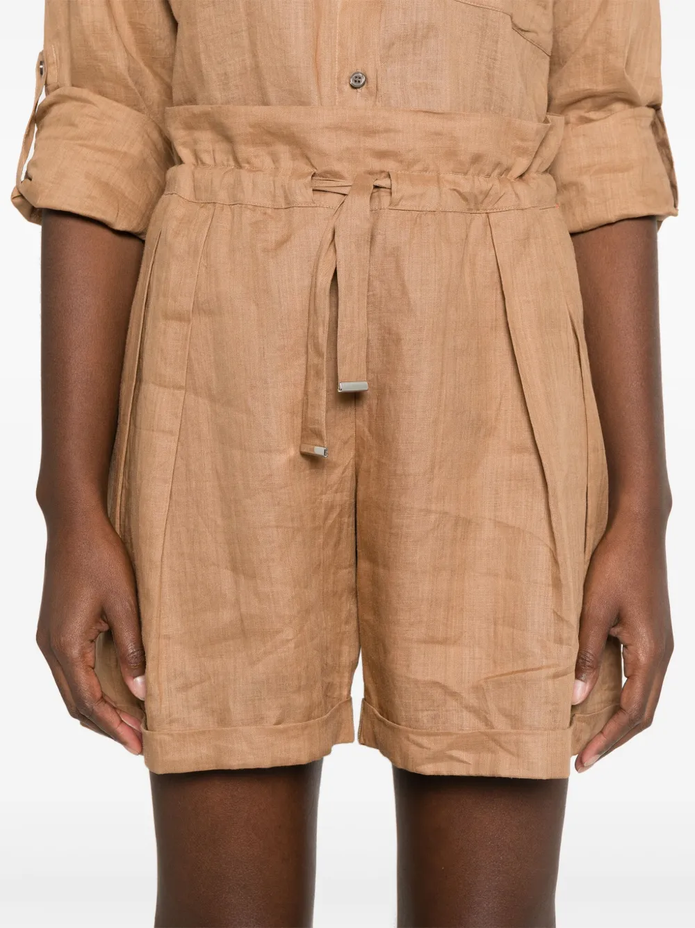 BOSS Shorts met trekkoord Beige