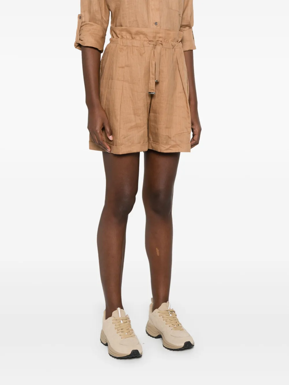 BOSS Shorts met trekkoord Beige