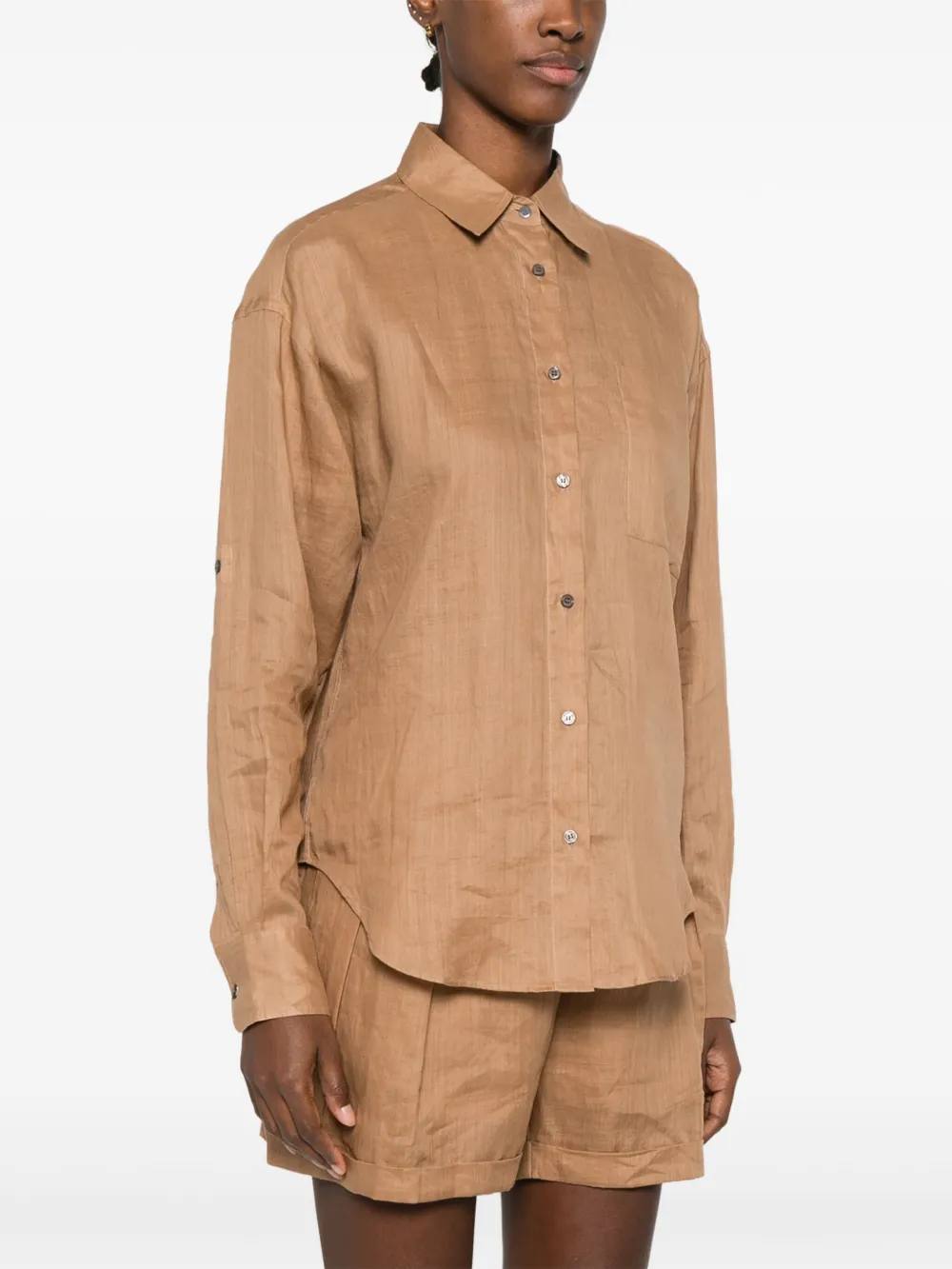 BOSS Button-up overhemd Beige