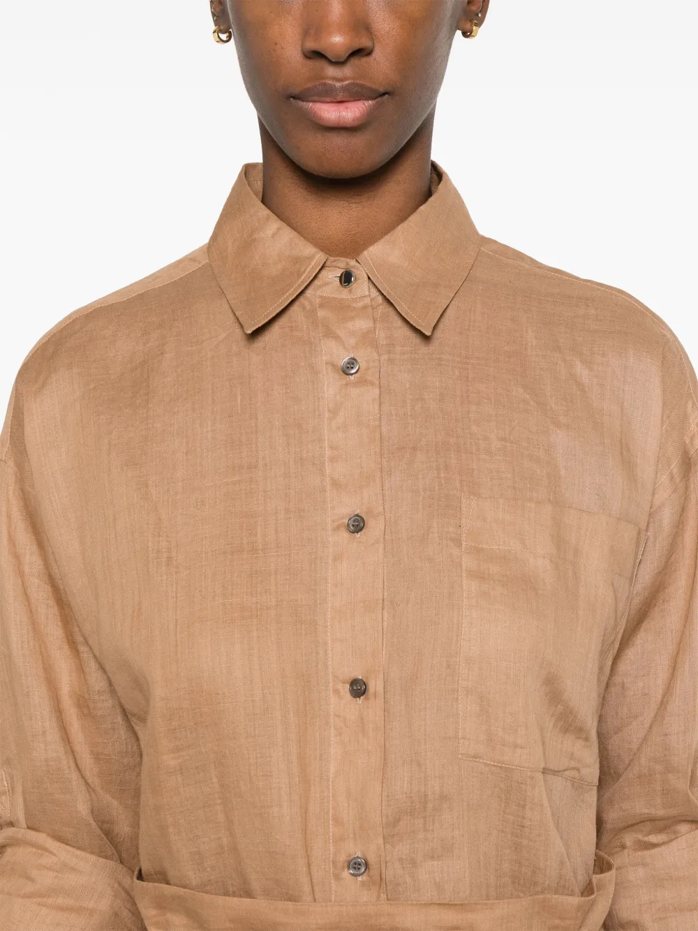 BOSS Button-up overhemd Beige
