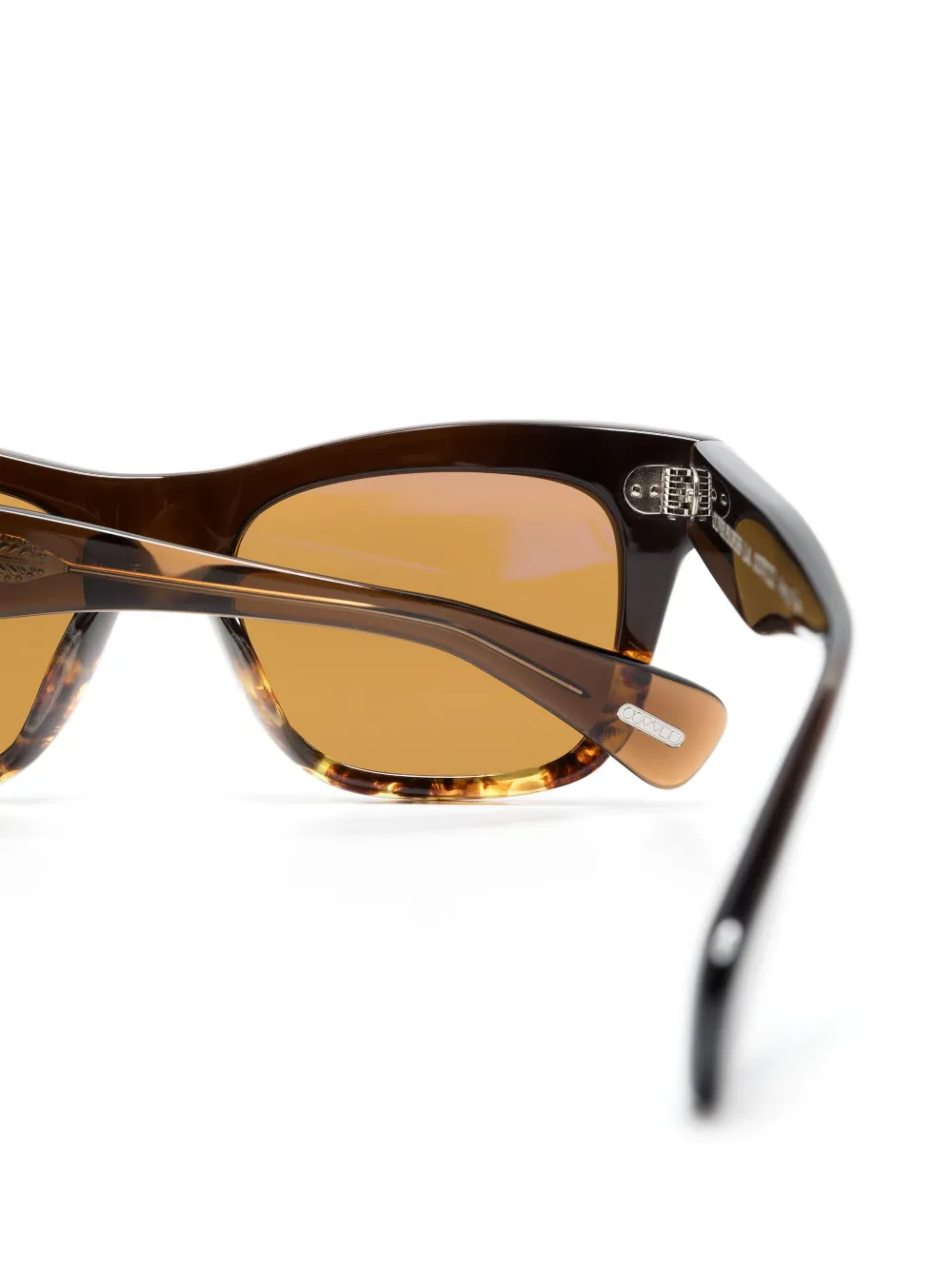 Oliver Peoples Zonnebril met vierkant montuur Bruin