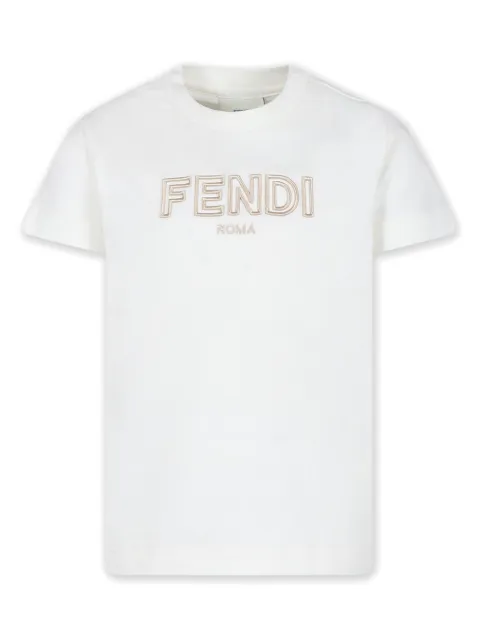 Fendi Kids logo-embroidered T-shirt