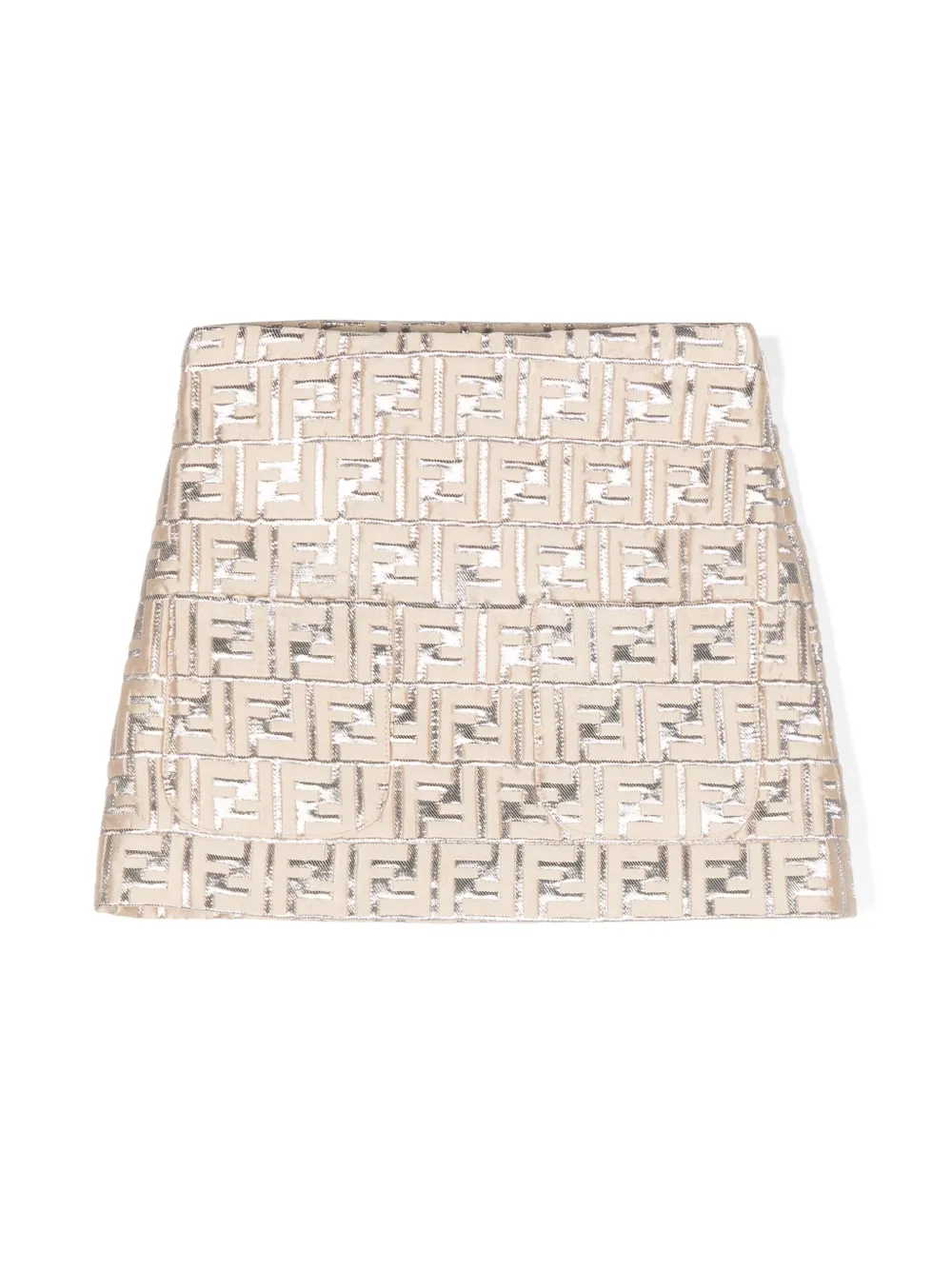 Fendi Kids Rok met brokaat-effect Goud