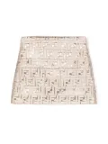 Fendi Kids FF brocade-effect skirt - Gold