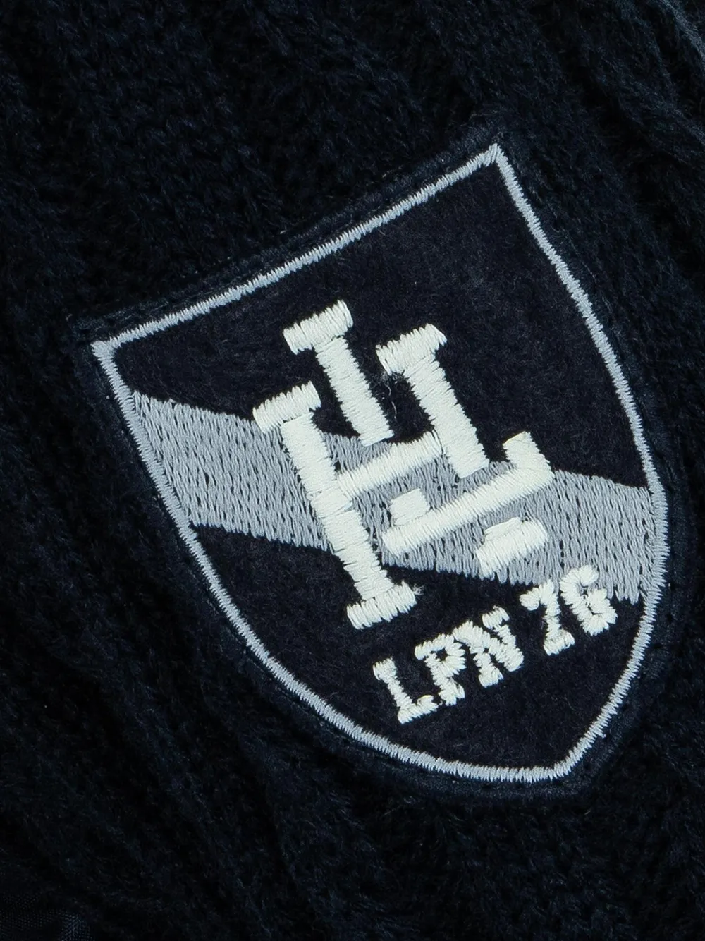 Lapin House Gewatteerd jack met logopatch Blauw