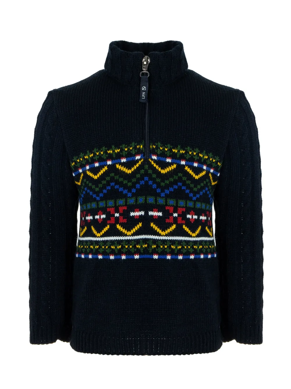 Lapin House Intarsia trui Blauw