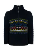 Lapin House intarsia-knit wool jumper - Blue