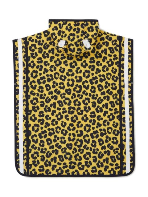 leopard-print poncho towel