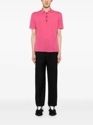 【KITON】ポロシャツ　美品　赤　52　L　イタリア製 80s フランス製 LACOSTE ラコステ ワンポイント コットン 鹿の子