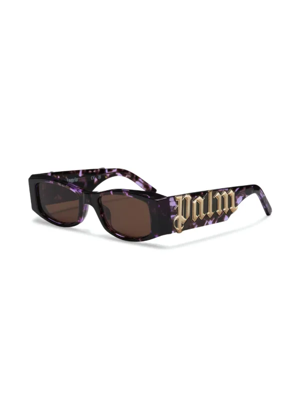 【関税&送料込み】Palm Angels Sunglasses Palm Angels Eyewear Angel Sunglasses | Purple | FARFETCH