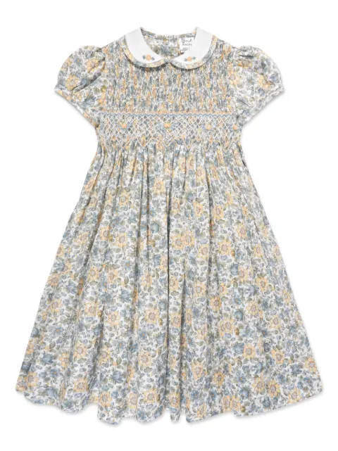 Sarah Louise Vestido de algodão com estampa floral