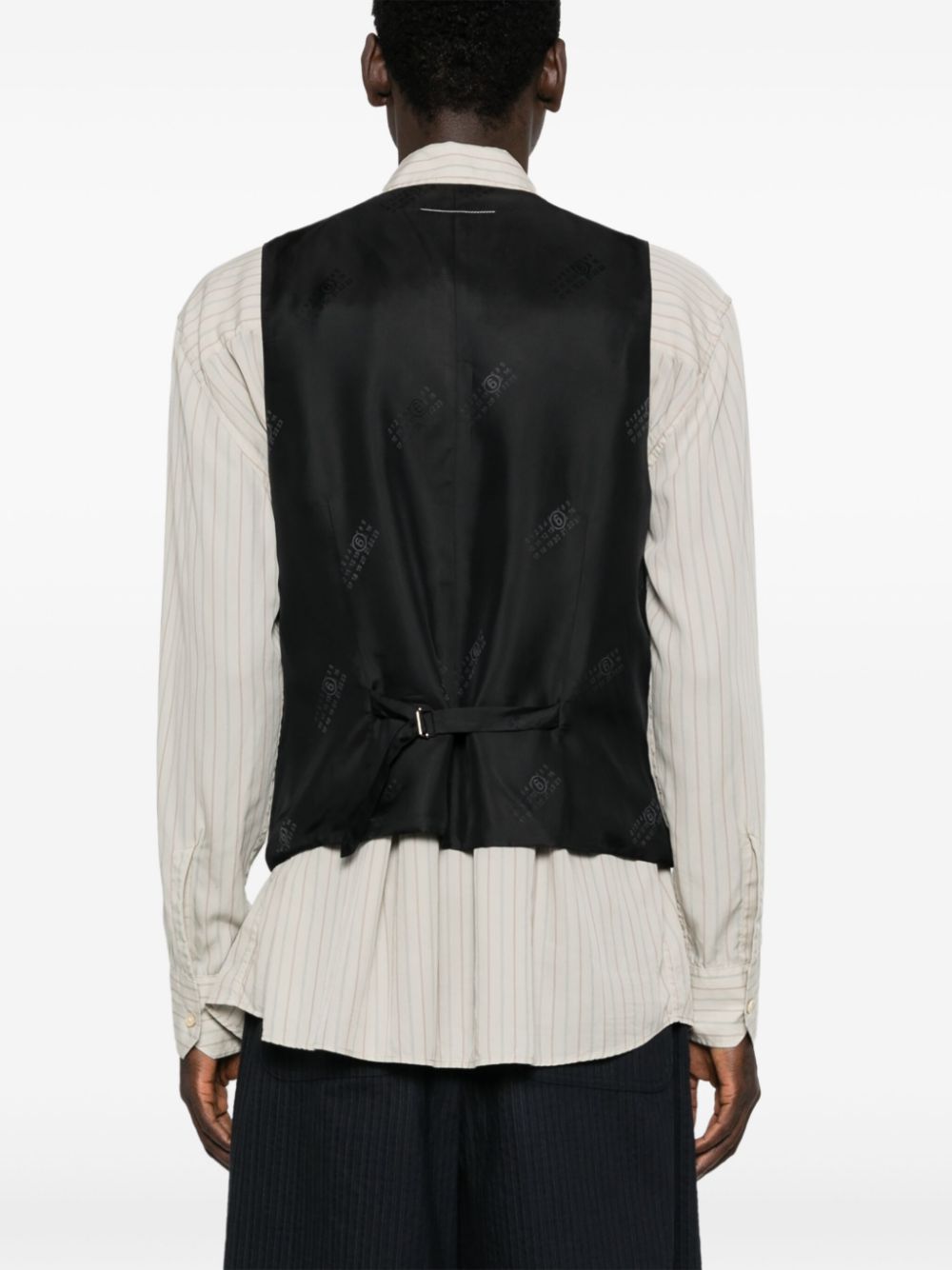 MM6 Maison Margiela numbers jacquard panelled waistcoat Men