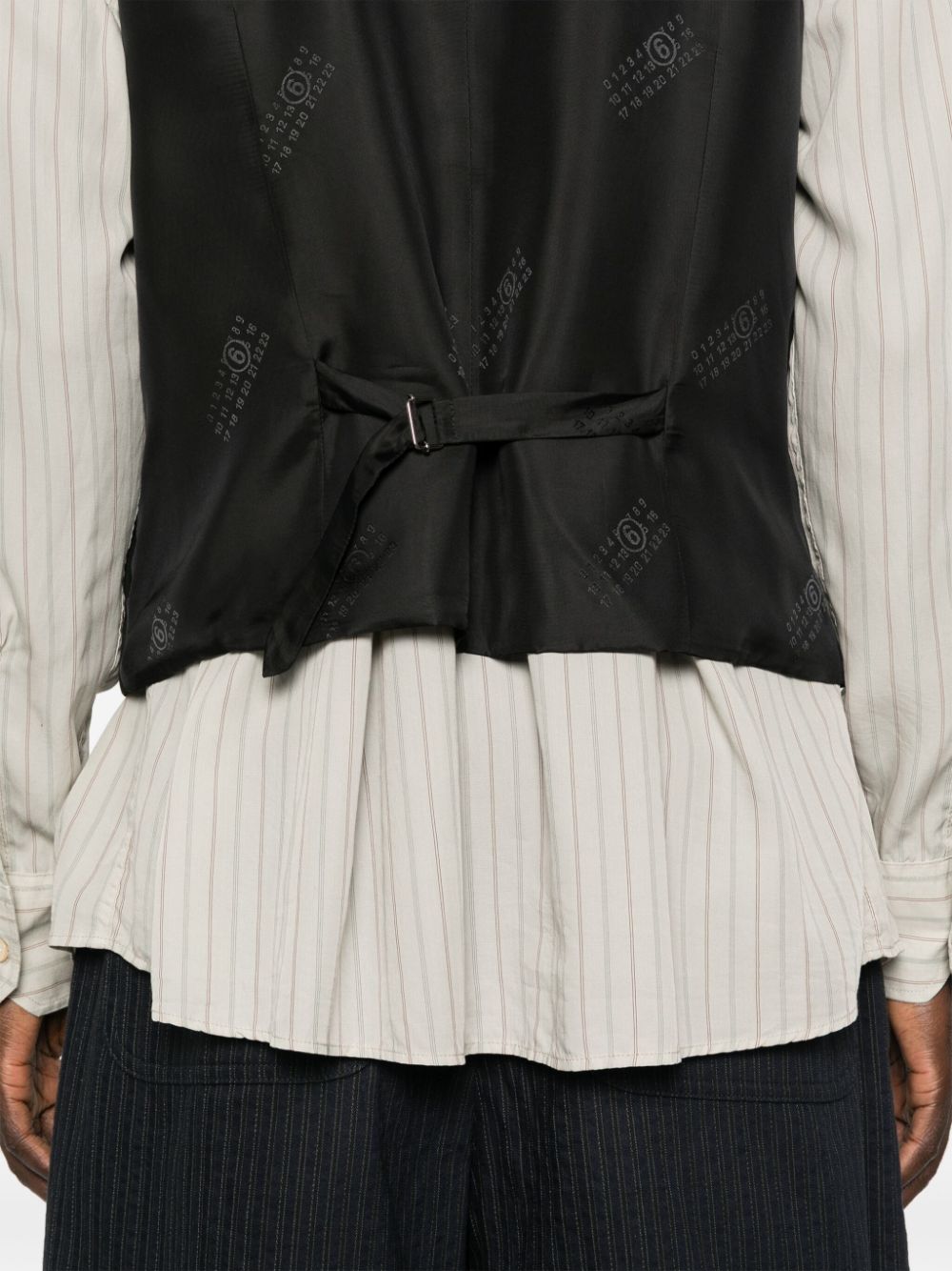 MM6 Maison Margiela numbers jacquard panelled waistcoat Men