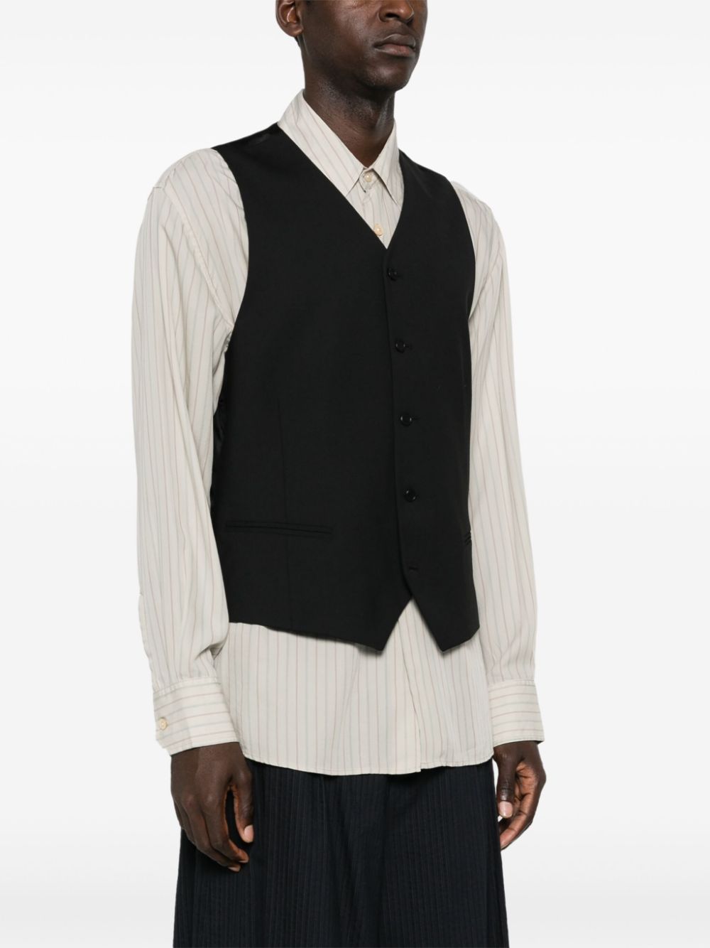 MM6 Maison Margiela numbers jacquard panelled waistcoat Men