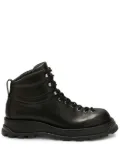 Jil Sander lace-up leather ankle boots - Black