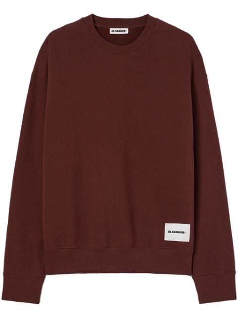 Jil Sander logo-appliqué cotton sweatshirt