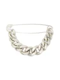 Jil Sander safety-pin curb-chain brooch - Silver