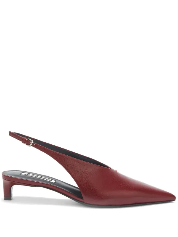 Jil Sander スリングバック パンプス | レッド | FARFETCH JP