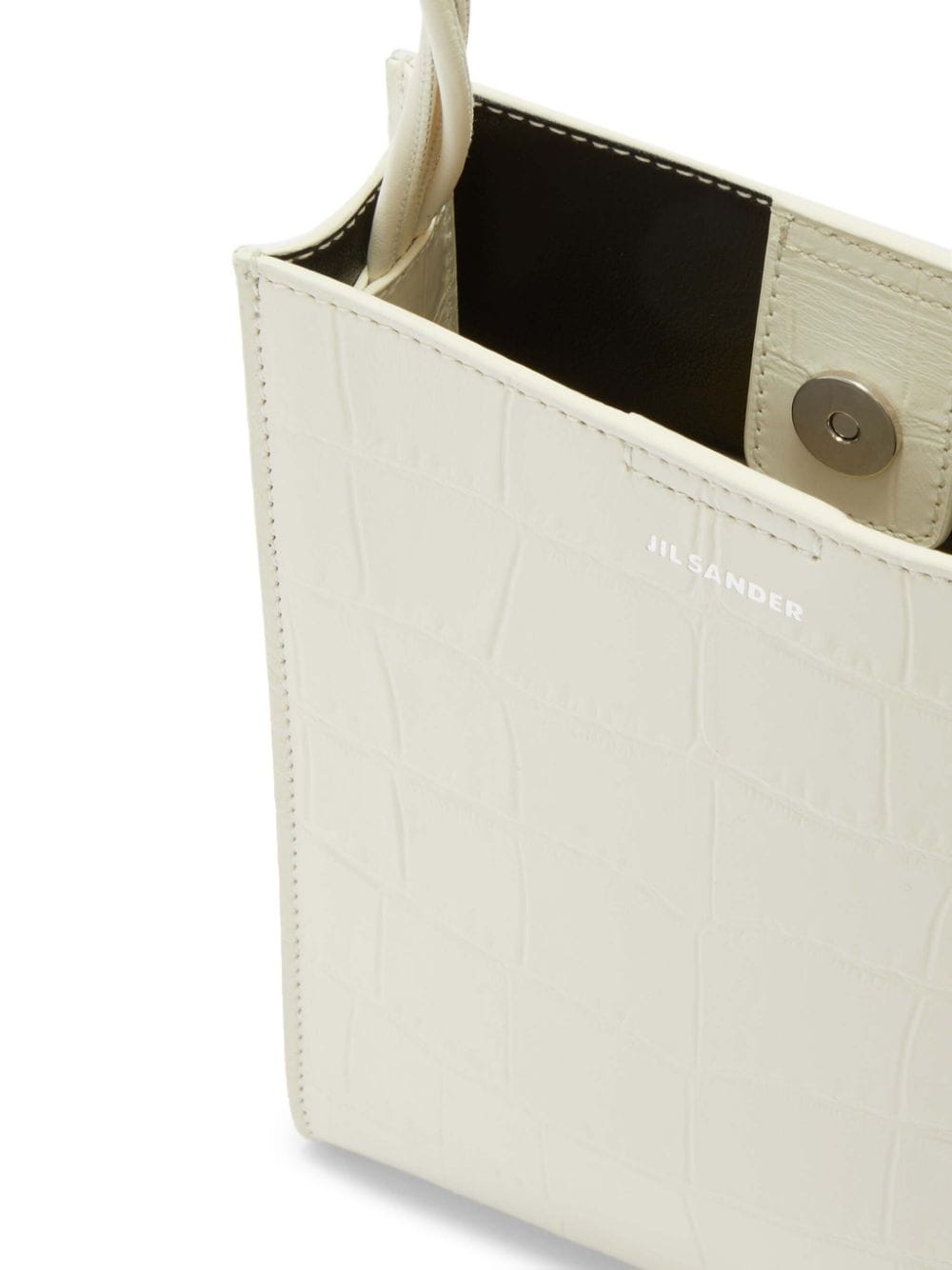 Shop Jil Sander Small Tangle Cross Body Bag In White