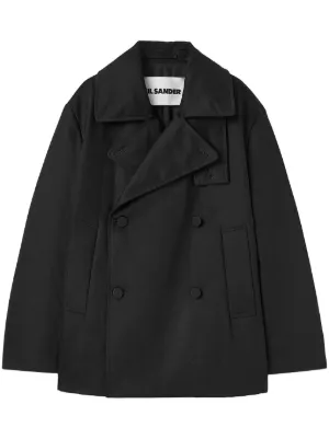Jil Sander ダブルコート | ブラック | FARFETCH JP