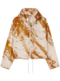 Jil Sander abstract-pattern hooded jacket - Neutrals