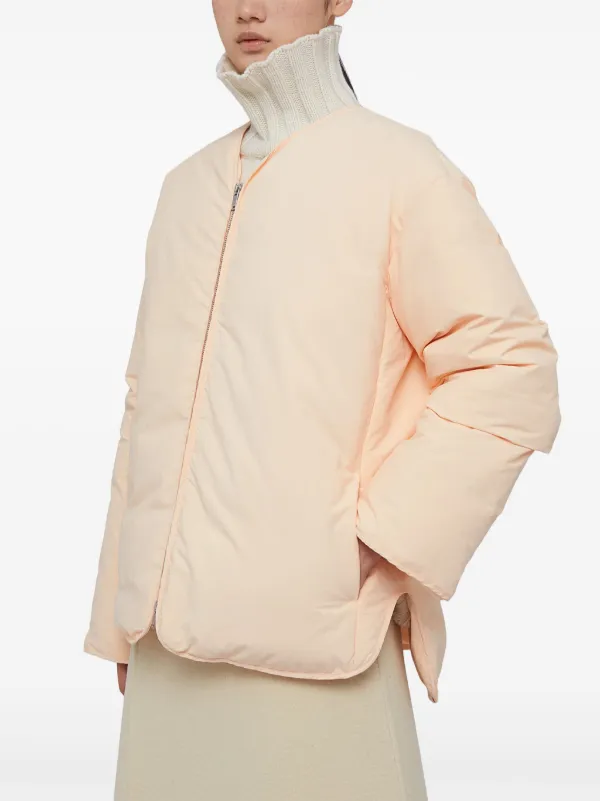 Jil Sander Padded zip-up Jacket | Pink | FARFETCH UK
