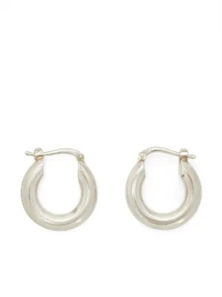 コーデのポイントに♪【JIL SANDER】Anatomic hoop earrings JIL SANDER Anatomic Hoop Earrings in Gold | endource