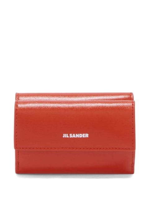 Jil Sander folded mini leather wallet