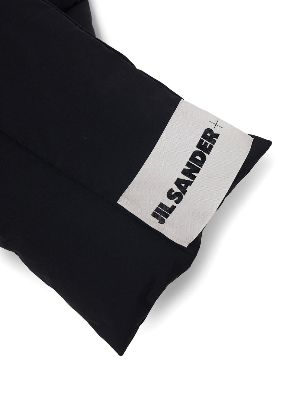 Shop Jil Sander Padded Down Scarf In Black