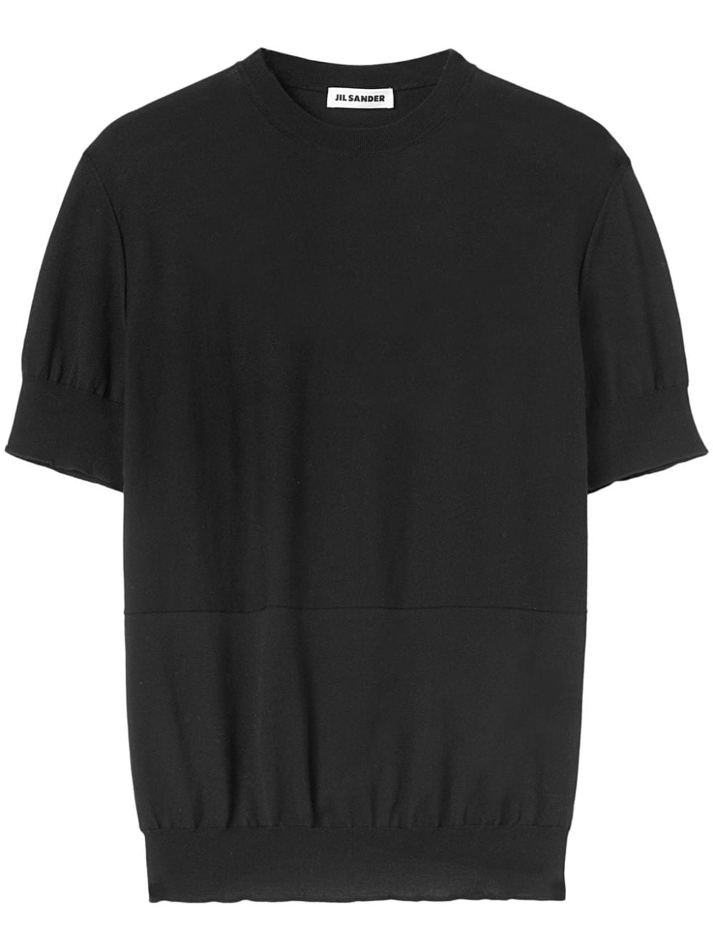 Shop Jil Sander Knitted T-shirt In Black