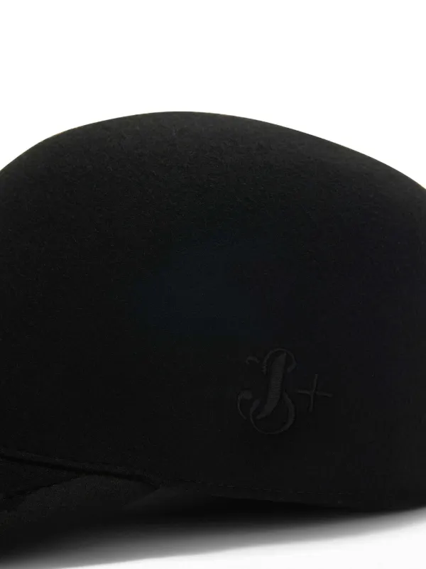 Jil Sander logo-embroidered Wool Cap Black FARFETCH JO
