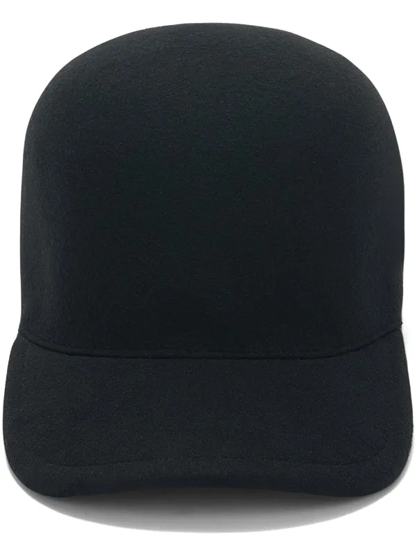 Jil Sander logo-embroidered Wool Cap Black FARFETCH JO