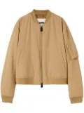 Jil Sander padded wool bomber jacket - Brown