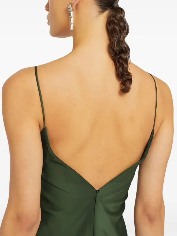 Jil Sander Sleeveless Midi Dress | Green | FARFETCH JO