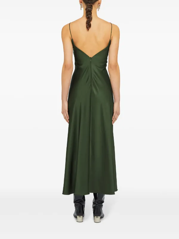 Jil Sander Sleeveless Midi Dress | Green | FARFETCH JO