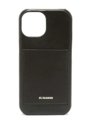 JIL SANDER ケース Jil Sander ロゴ レザースマホケース | ブラック | FARFETCH JP