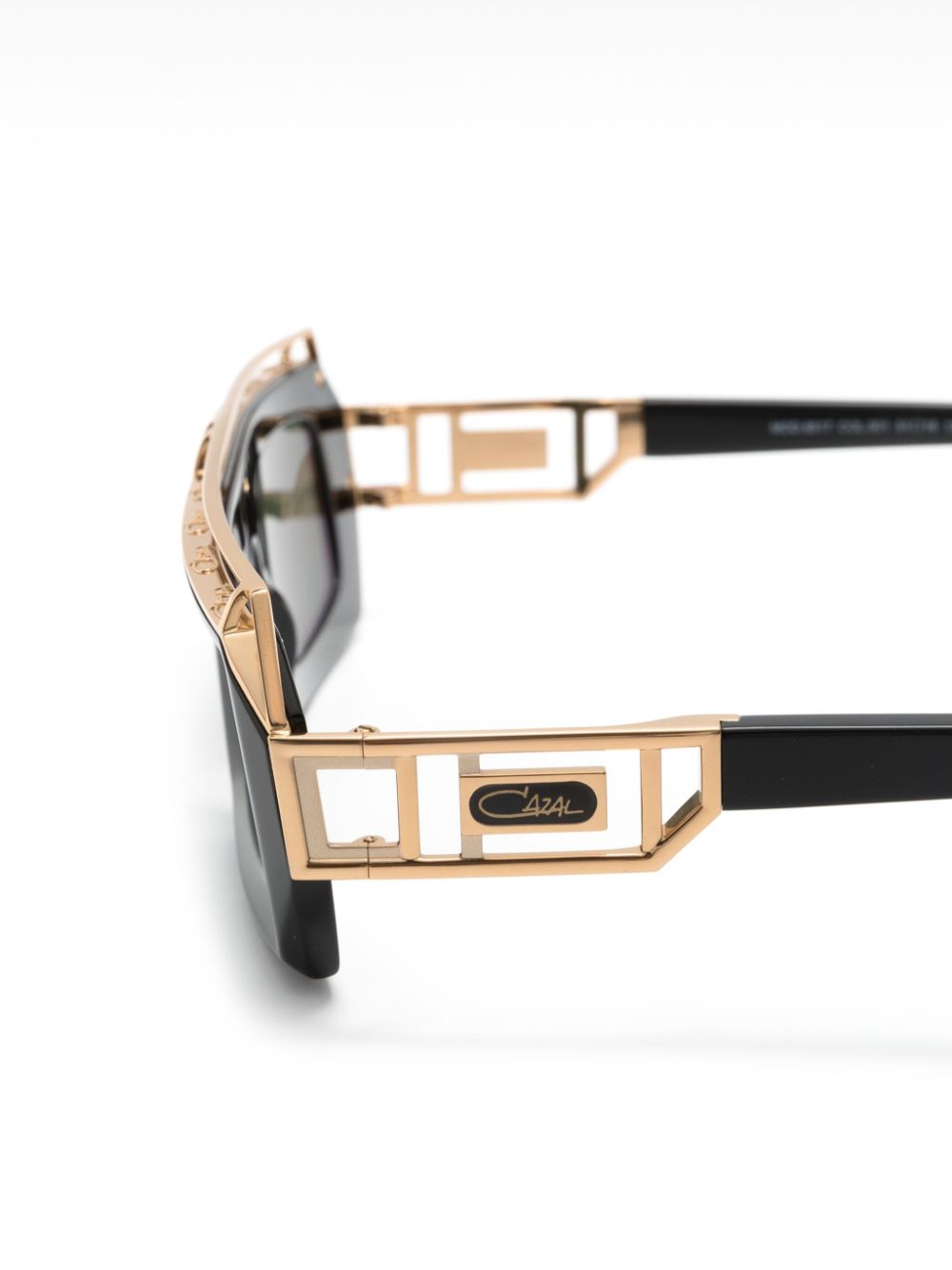 Shop Cazal Rectangle-frame Sunglasses In 黑色