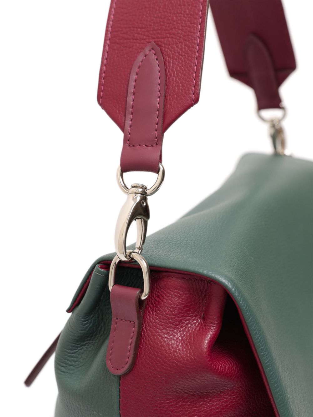 Shop Sarah Chofakian Dumas Leather Shoulder Bag In Green