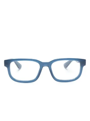 Off-White Eyewear スクエアメガネフレーム | ブルー | FARFETCH JP