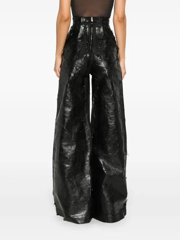 【RICK OWENS】Dirt ハイウエストクーパーパンツ Rick Owens DRKSHDW Dirt Cooper パンツ | ブラック | FARFETCH JP
