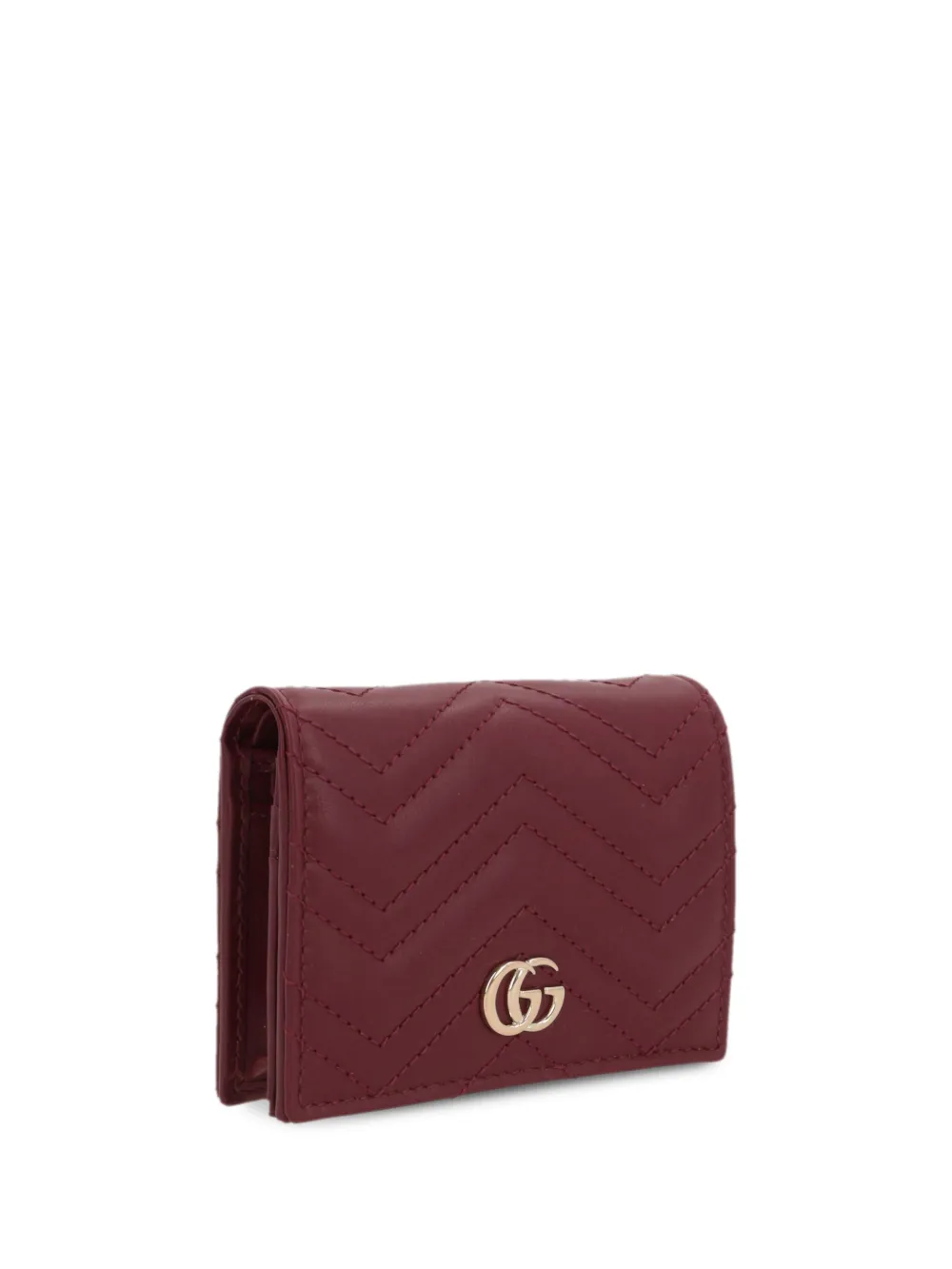Gucci Gg Marmont Card Holder In Red