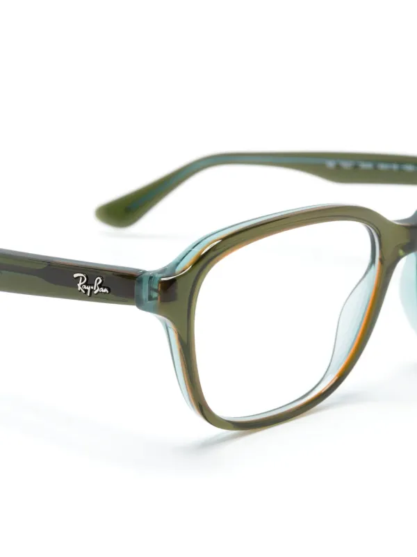 RAY-BAN JUNIOR Lentes Con Armazón Cuadrada y Placa Del Logo Verde  FARFETCH AR