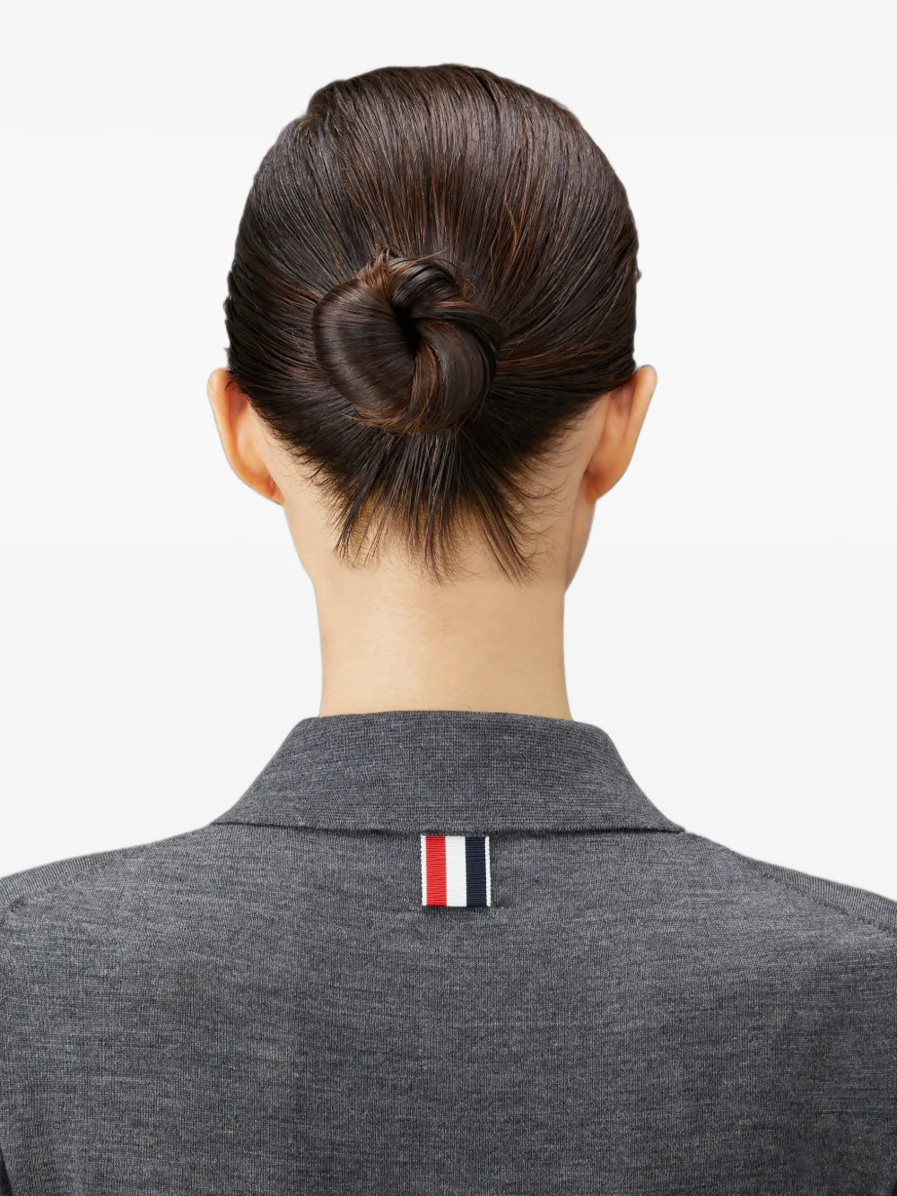 Thom Browne Wollen 4-Bar ruimvallend poloshirt Grijs