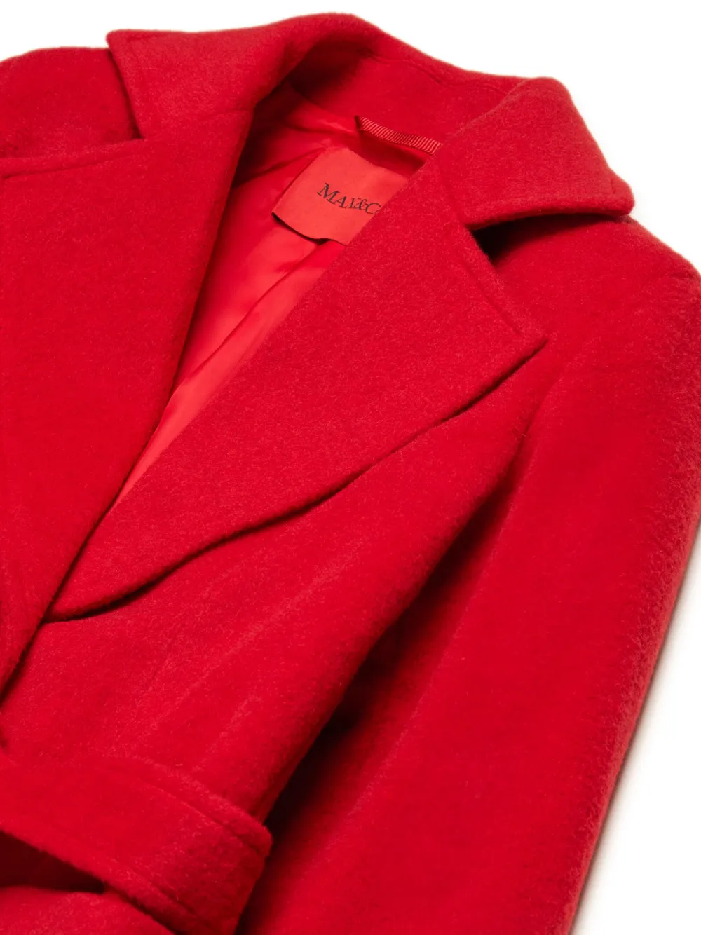 Max & Co Runaway Single-breasted Coat In Red