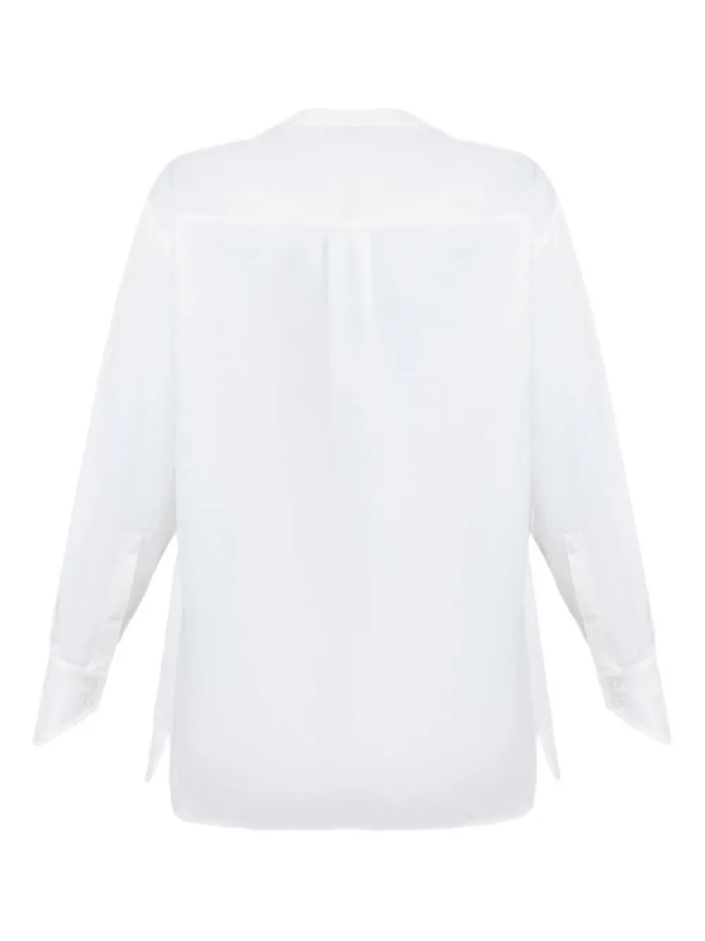 BOSS Blouse met lange mouwen en kraag - Wit