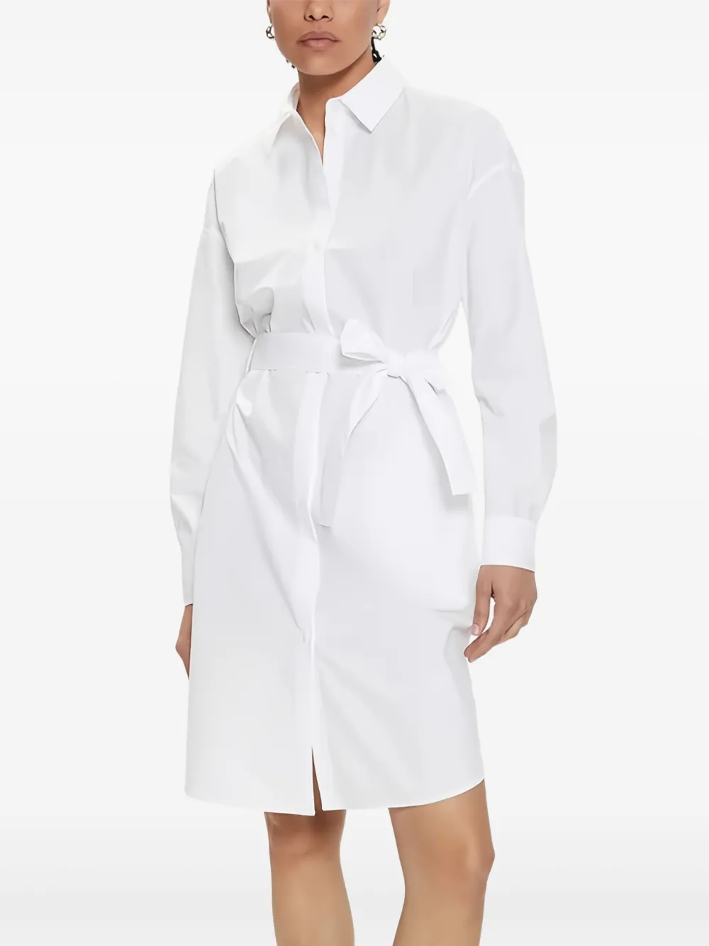 Armani Exchange belted shirt dress | White | Image 1