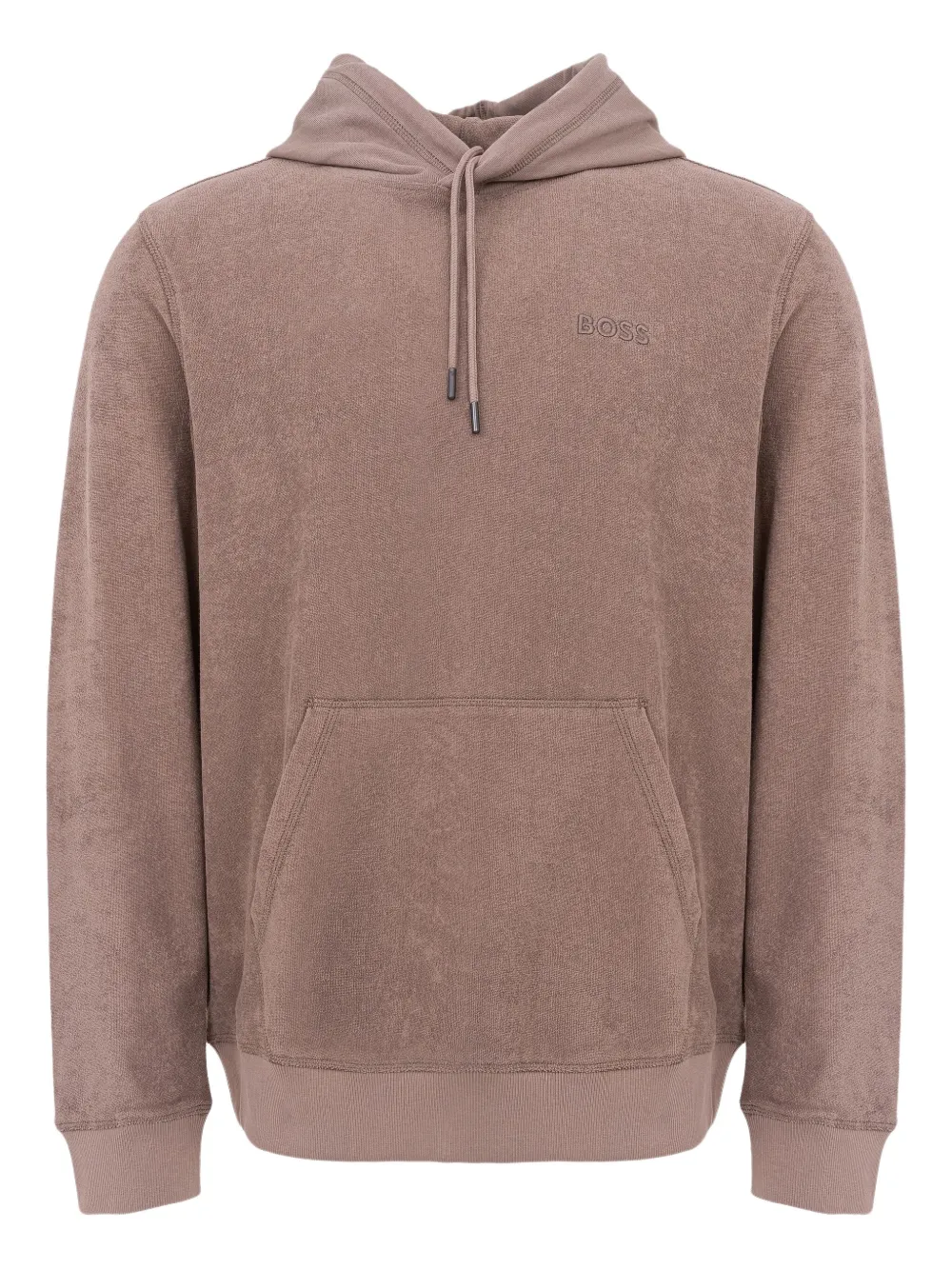 BOSS embroidered-logo hoodie | Brown | Image 1