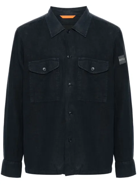 BOSS Camisa lisa de linho