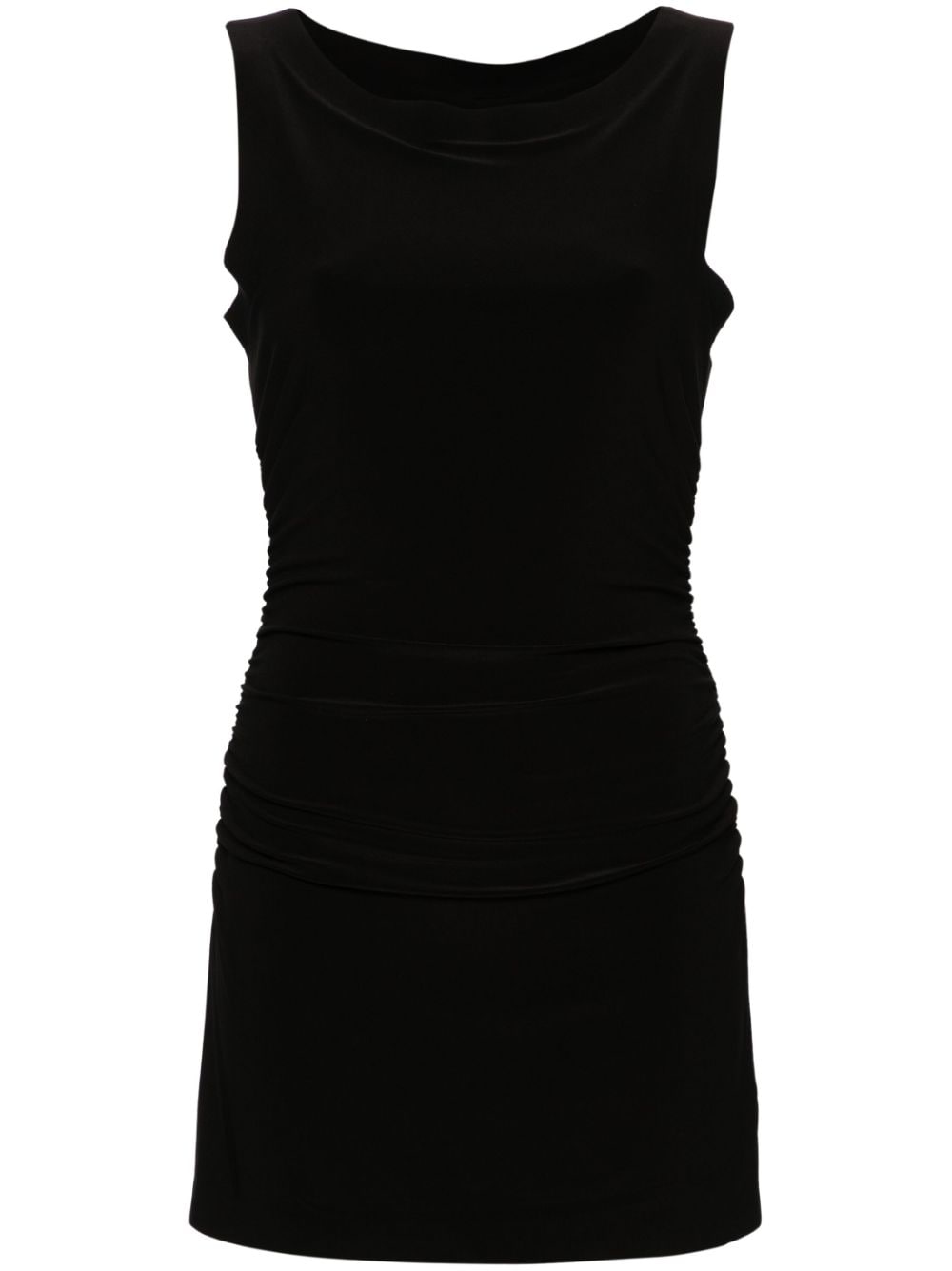 Shop Norma Kamali Pickleball Sleeveless Minidress In Black