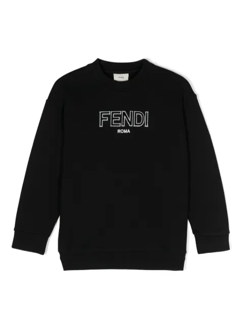 Fendi Kids raised-logo cotton sweatshirt
